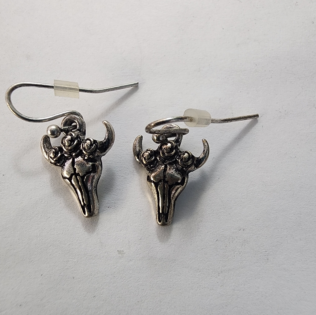 Boot Barn Bull Skull Earrings